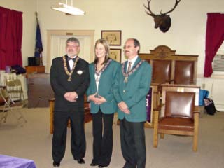 Exalted Ruler Pete Byron, Secretary Amanda Buzard, and Treasurer Jim "Lincoln" Olenick