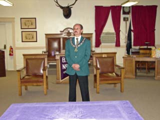Treasurer Jim "Lincoln" Olenick at Officer Installation in March of 2007.