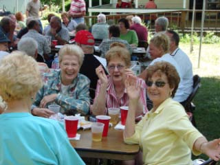 A good time with the girls at the annual Elks mixed picnic.  Hi ladies!