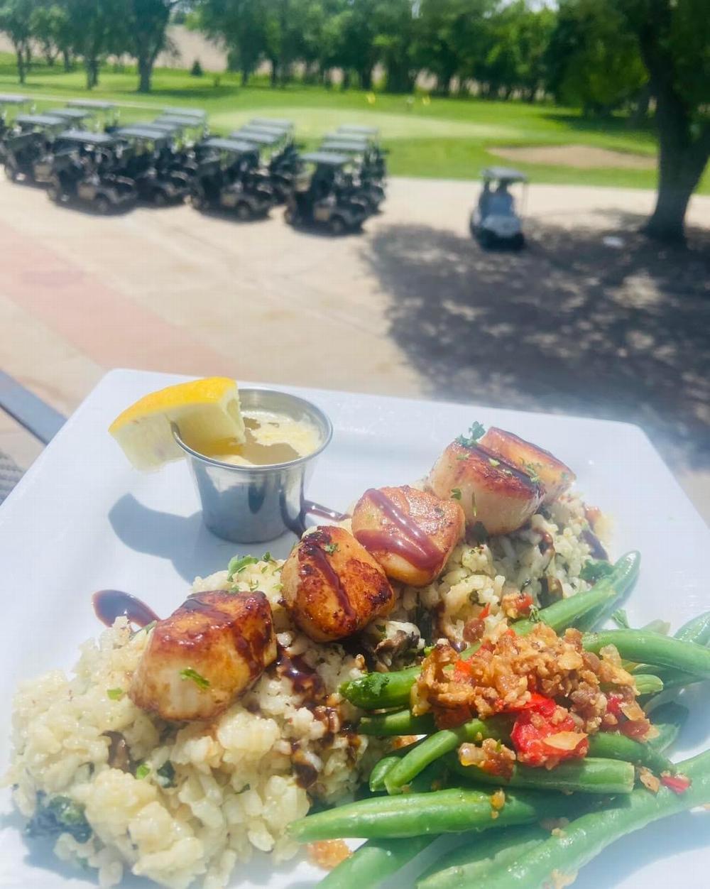 Scallops on Rice