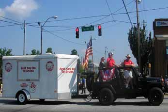 Elks Drug Awareness Trailer in the Griffin July 4th Parade