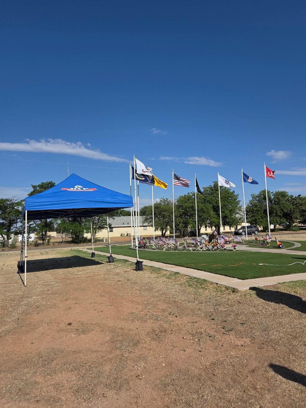 Setup for Memorial Day Ceremony