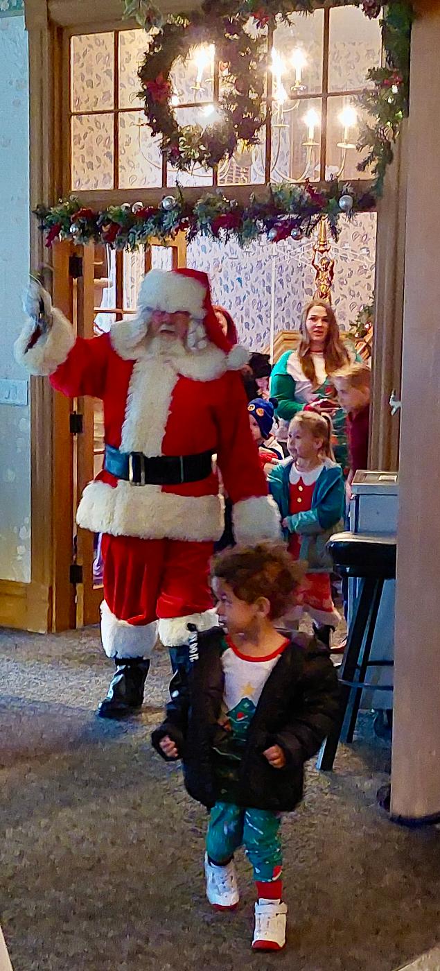 The kids are excited to see Santa at the Elks #1248 Lodge!
