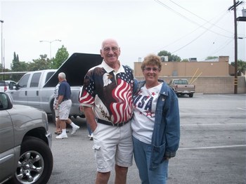 June 2, 2007 trip to Brentwood VA Hospital to help with their Welcome Back from Iraq Celebration.  Pictured is John & Phyllis King.