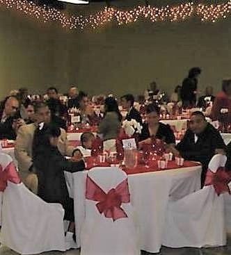 Guests enjoying our beautiful banquet hall.