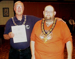 Elk of the quarter Jim Bradley(Head Trustee) pictured with ER Jared Crabtree. Thank you Jim for all your hard work!