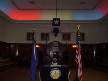 Our Beautiful Lodge Room before the ceiling collapsed