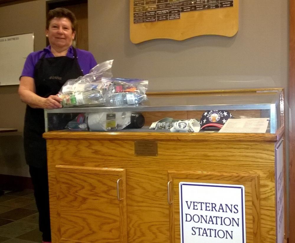 Member Diane Anderson instructed her two adult children not to get her anything for Christmas, as she did not feel there was anything she needed.  Instead, her children surprised her by donating 22 Veteran Care Kits to the Lodge on her behalf.  These kits were distributed to homeless veterans in Central Oregon by our Veteran Chairman, Len De Groot.