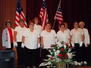 Rochester, NH Emblem Club #40 Members pose for a picture at the 2010 Elks Flag Day Ceremony.