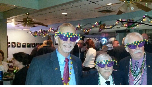 Henry J Daigle Jr PDDGER, Angelo Mancuso PSP & Russell Gerace PSP Mardi Gras 2014 New Orleans Lodge #30.