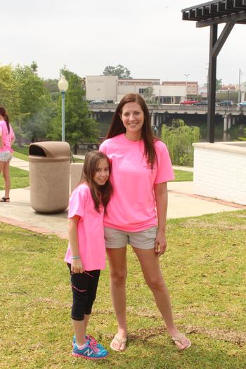 Martine "Tina" Tullier Leading Knight of Plaquemine Elks Lodge #1398 and daughter Alexa.