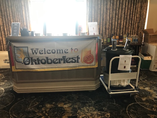 Eric Pfeiffer, Junior Trustee, hosted his first State Hospitality room during the September Meeting.  The theme was Octoberfest complete with German outfits, home brewed German beer, and German style food for all to enjoy!