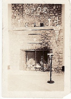 Photo taken June 1, 1924. This is one of the rooms that was demolished in order to add on the new Lodge room and expand the grille room in 1934.