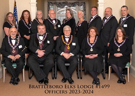 Brattleboro Elks Lodge #1499 2024-2025 Officers
