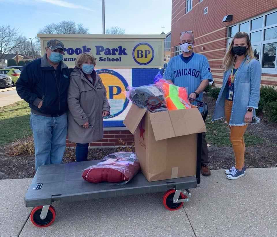 Thank you to Peggy and Joe DeGuide from the Brookfield Elks for delivering 69 donated coats to BrookPark school in La Grange Park and Columbus West in Cicero. Also 360 Tee shirts and 384 pairs of mens briefs donated to Jesse Brown VA Medical Center for homeless vets. This was all possible because of the wonderful grants we were given. #ElksCare