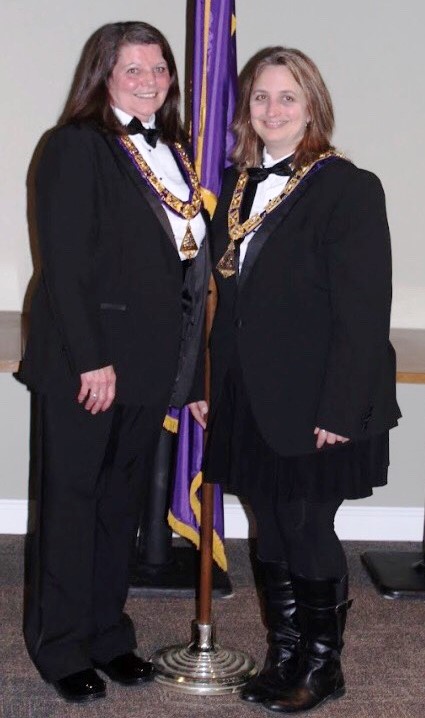 Barre and Montpelier Lodges had joint installation of officers in March.  Barb Watters, ER of Barre Lodge 1535 and Lisalee Dilena Montpelier Lodge 924
