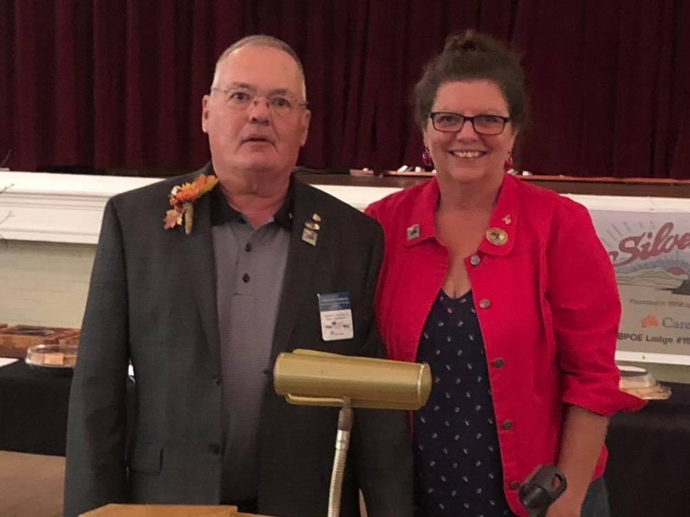 DDGER Fred Dusablon with Exalted Ruler Barb Watters at the DDGER Dinner