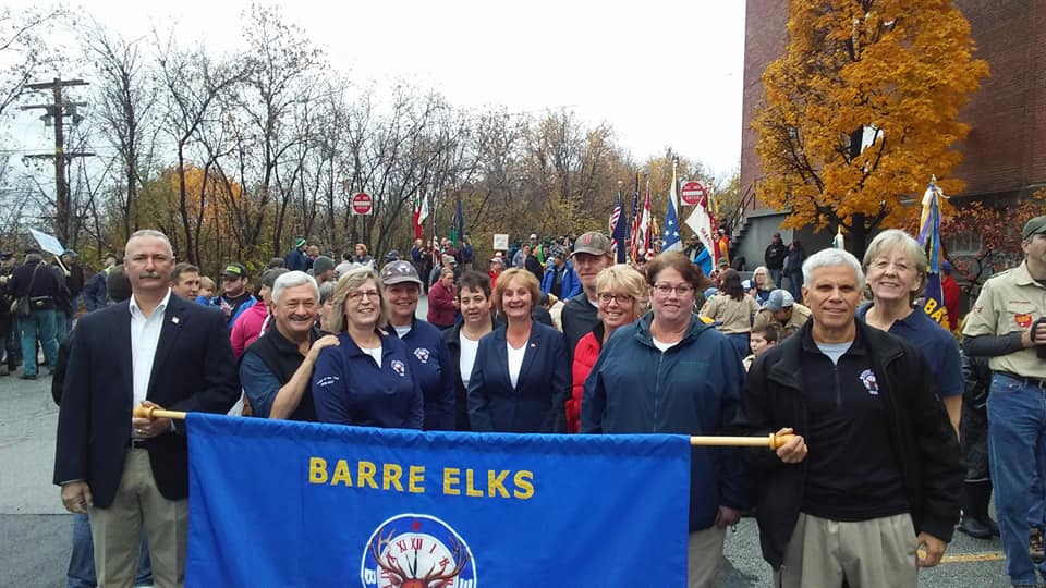 Barre Elks participate in the Veterans' Day Parade in conjunction with Boy Scouts Salute our Veterans.