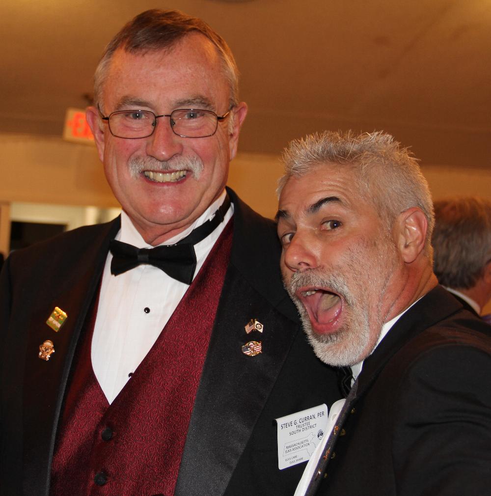 OUR FAVORITE CUT-UP CHARLIE BENEVIDES (TAUNTON LODGE) WITH STATE TRUSTEE STEVEN G. CURRAN, PER