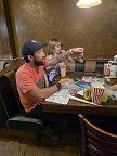 Dad and Daughter creating crafts