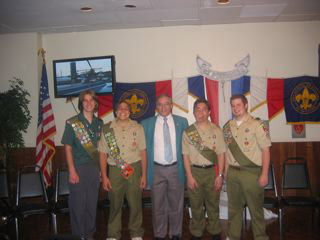 ER Tom Litwin with Troop 106's 72nd, 73rd, 74th and 75th Eagles