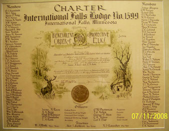 Lodge #1599 Charter