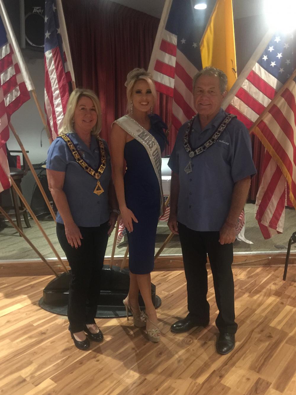 Mrs. USA attending our Flag Day Ceremony