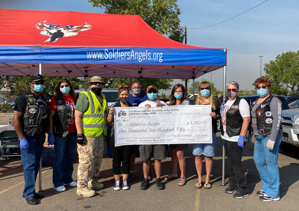 Elks Lodge 1650 Donation to Soldiers Angels 2020