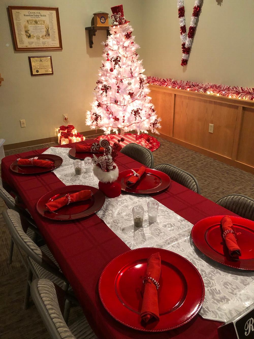 Table settings for special events, like Christmas.