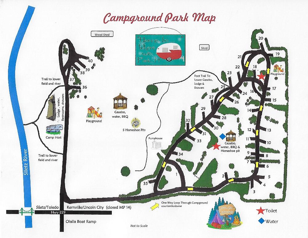 Siletz RV Campground Map
