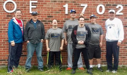 The 2018 Special Olympics Torch Run was held in early May.  PDDGER Tim Welpe (left) stands with participants and PSVP Chip George (right).