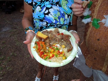 THE OUTSTANDING POLYNESIAN STYLE FOOD FOR THE LUAU - JULY 4TH 2012
