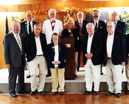 2021 District Deputy Visitation and annual Lodge Audit. Thursday November 4th 2021.    Left to right in the photo:  Dick Dunn, Past State President and DD - Joe Sommers PER - Bob Ford PER - Phil Hale DD -  Barb Irelan PER - Vicky May ER - Todd Darrough, East Central President - Bob Rawlings PER - Brandon Caudill, Senior Auditor - John Austin PER - Chip Phillips, Chaplain.