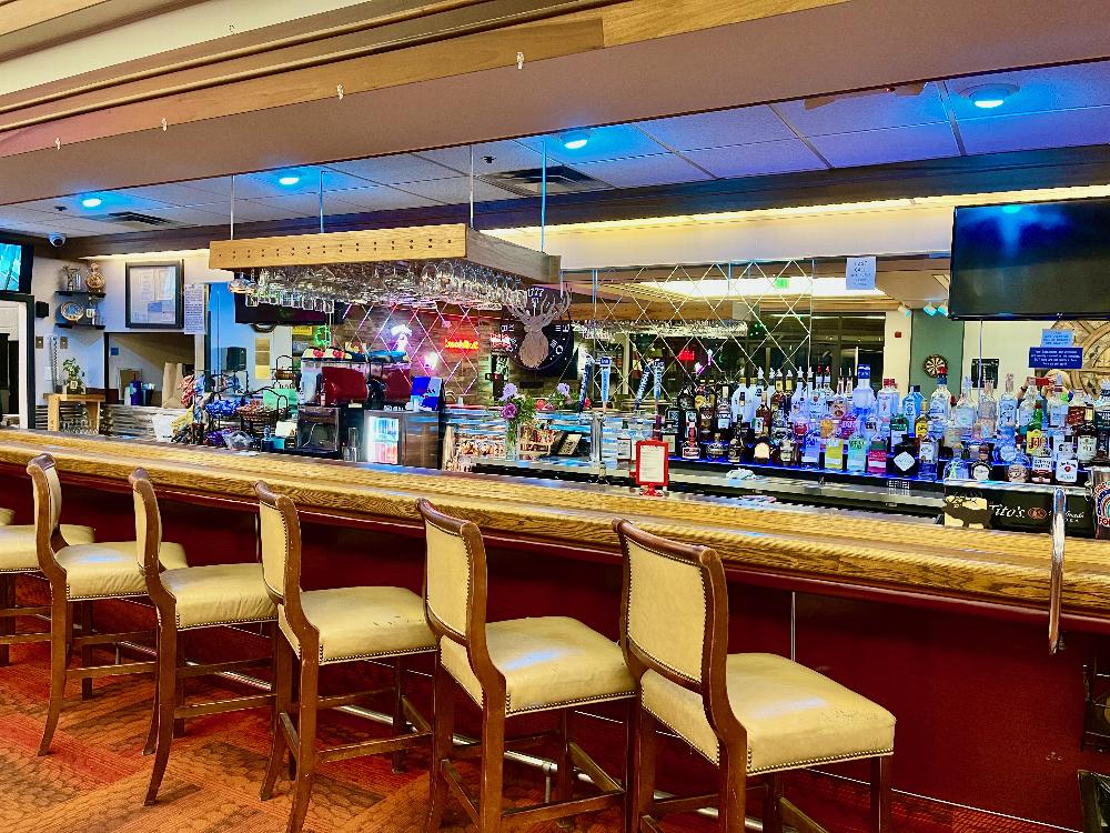 Full service bar with bartender
