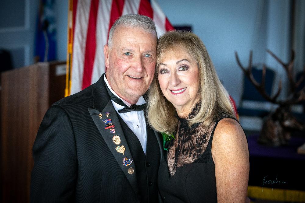 Mark Morin, Exalted Ruler, and our new First Lady, Lynne Morin.
Congratulations!!! 