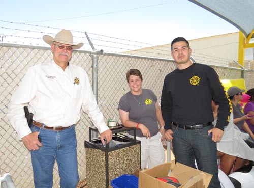 Hidalgo County Sheriff Warren Walter, Exalted Ruler Glenda Greene and HCSO/Elk Edgar Gomez were in attendance for this year's SPLASH Party.