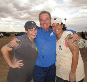 The hardest working volunteers of the day...from sun up to sundown. Glenda Greene, Larry Martinez and Maria Sanchez