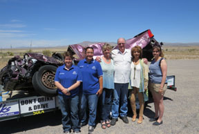 Pictured above are Lordsburg Elks Exalted Ruler Glenda Greene, Lordsburg Elks Youth Activities and Drug Awareness Chairman Maria Sanchez, Jamie Cushing, Southwest District NM Drug Awareness Chairman Al Lambeth, Shattered Lives representative Toni Hernandez and NM Drug Awareness Chairman Suehaye Fraley.