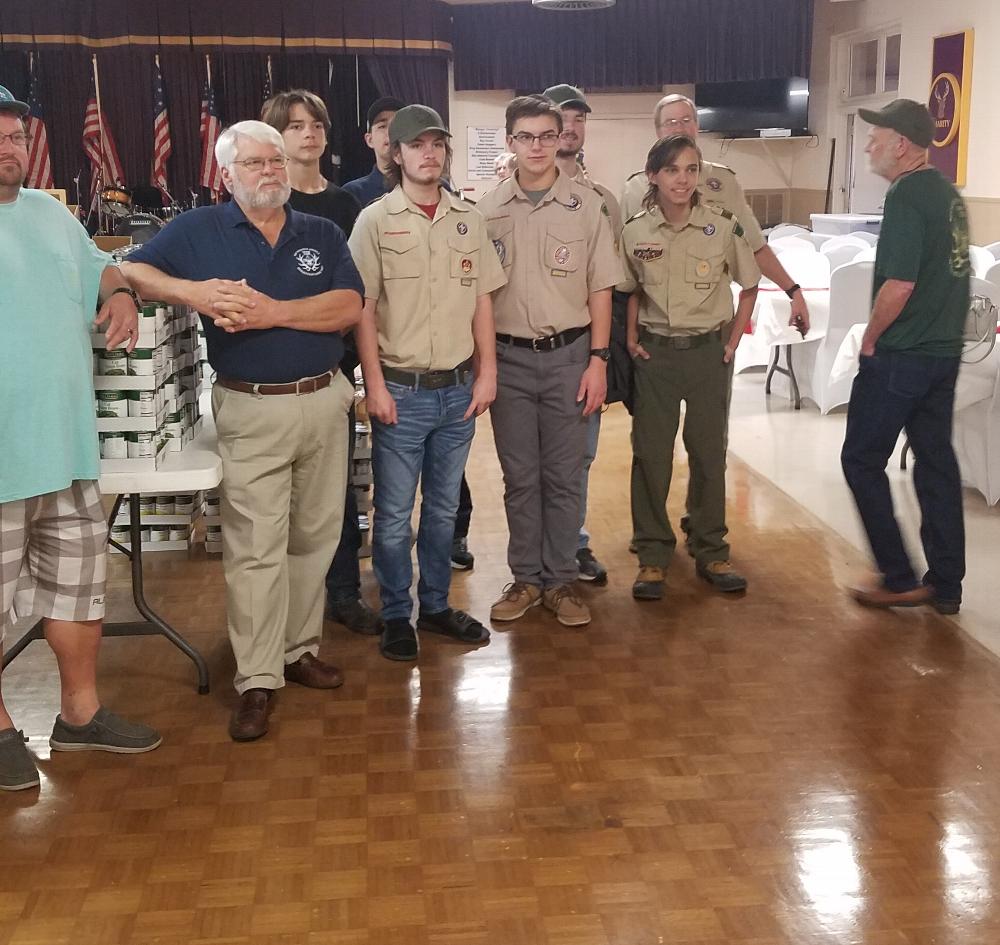 Boy Scouts Helping with Christmas Boxes