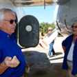 CHEA President Skip Henke talking Navy S2 sub chaser to First Lady Karen