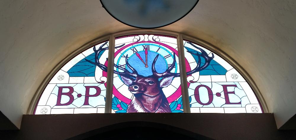 Our new window from the interior of the members club room.