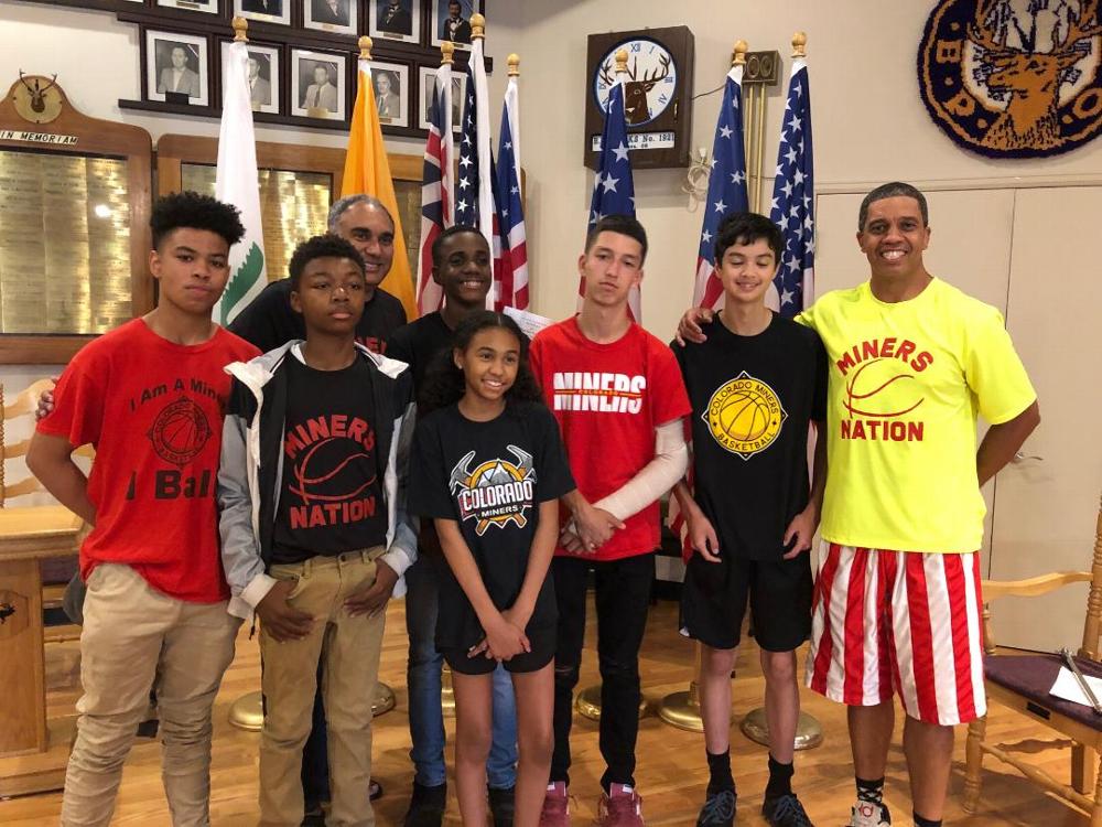 Flag Day Colorado Color Guard, Colorado Miners
First row: Nate Ivin, Tyrie trutt, Sasha Greene, Isaac Martinez, Asante Siew Randy Perkins.
Second Mac Greene and Aemon Baker.
