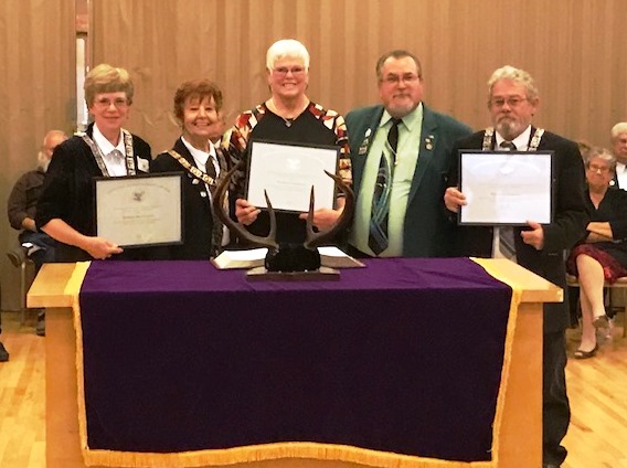 Lifetime Achievement Awards Presented to Sweet Home members Bonnie McCollum, Patricia Sharrah,  Roger Conner. Pictured with Ben Adams and Charly Bashaw