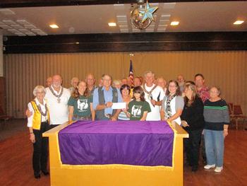 Check Presentation to Hand to Hand Farms ~ September 2013