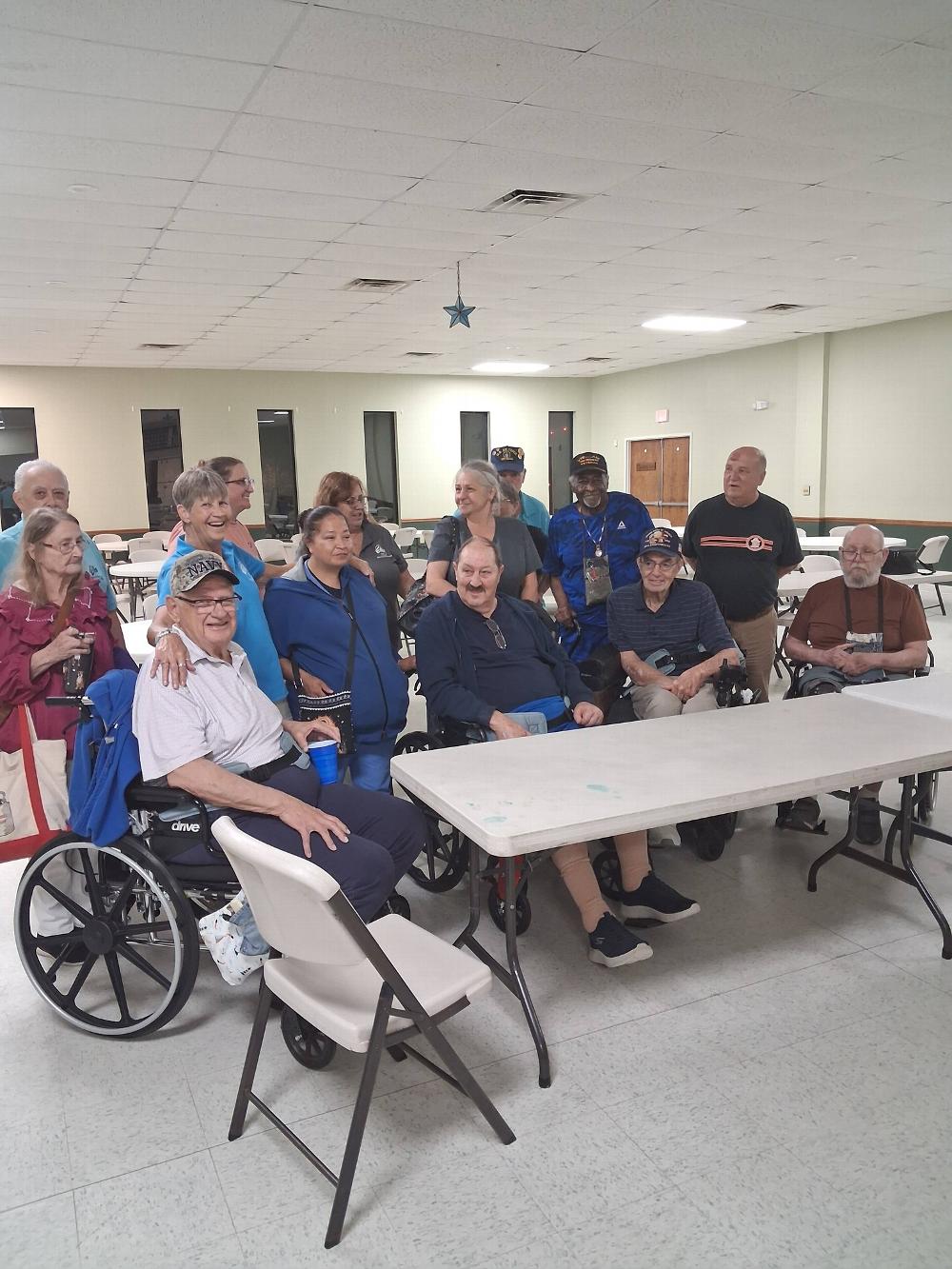 We have Veterans that come from the Veteran Victory House to play Bingo. They usually come on the last Tuesday night of the mouth. They enjoy playing bingo. We always need volunteers for this night.  