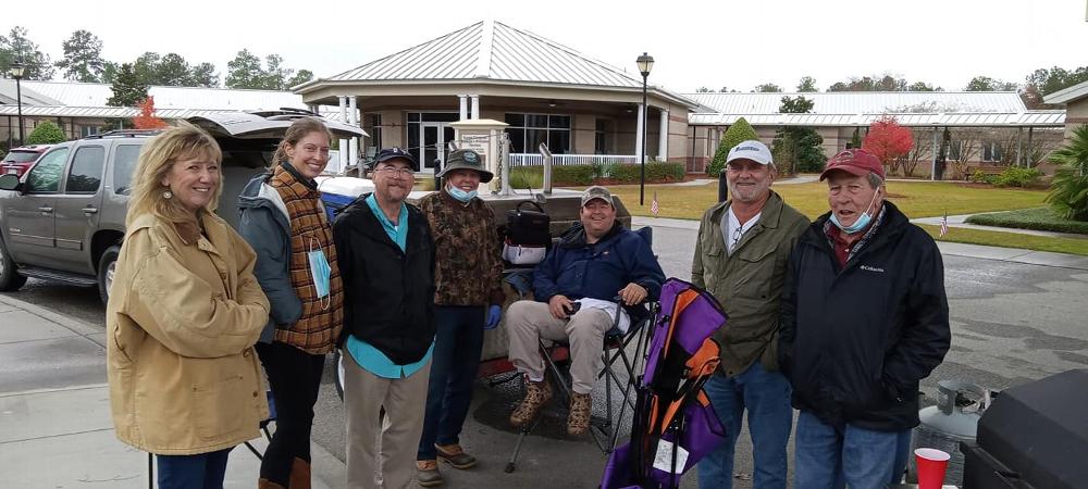 Thanks to the Booster Grant from the Walterboro Elks Lodge 1988.Hamburgers, Hot Dogs, Chips, Water, with Ice Cream at the Victory Veterans House. Thanks for the Back Porch Crew for cooking. Dennis Thompson being the DJ. And all of the volunteers for such a great job.