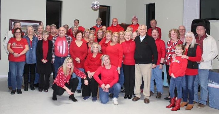 Members of the Walterboro Lodge all dress out in Red. 