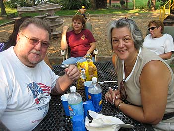 Lefty (Has one Hell of a Left Hook) and his bride Linda at the Picnic