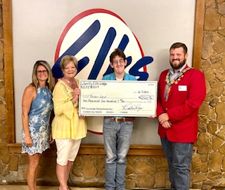 2021 Rick Humber Scholarship Recipient 
Photo (L to R): Miranda Hulvey, Committee Chairman, Leah Humber-Wiggins, Brian West recipient, Dustin Fregia, ER