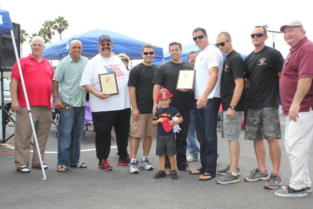 District firefighters chili cook-off contest to raise money for the Burn Foundation.  Winning fire department is Santa Monica.